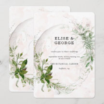 Elegante Eukalyptus-Blätter Blush Pink Wedding
