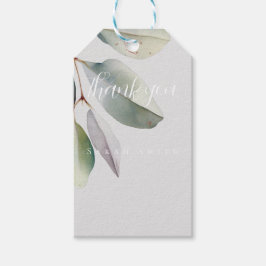 Elegante Eukalyptus-Blätter Geschenkanhänger