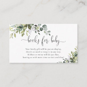 Elegante Eukalyptus-Bücher Für Baby Begleitkarte