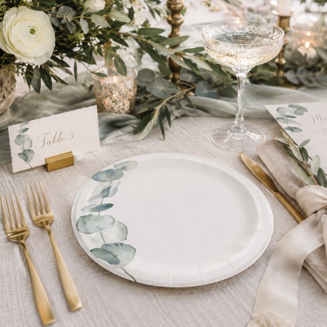 Elegante Eukalyptus-Dinnerplatte Küste Pappteller (Von Creator hochgeladen)