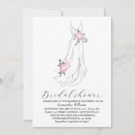 Elegante Eukalyptus-Grün-Brautparty Einladung