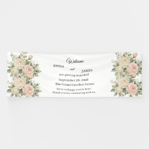Elegante Eukalyptus-Hochzeitsbegrüßung Banner