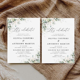 Elegante Eukalyptus-Hochzeitseinladung Einladung