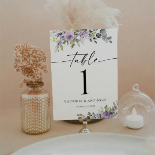 Elegante Eukalyptus Hochzeitstischnummern Tischnummer