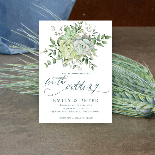 Elegante Eukalyptus Hübsch grüne Blumenhochzeit Einladung (Elegant Eucalyptus Pretty Green Floral Wedding Invitation)