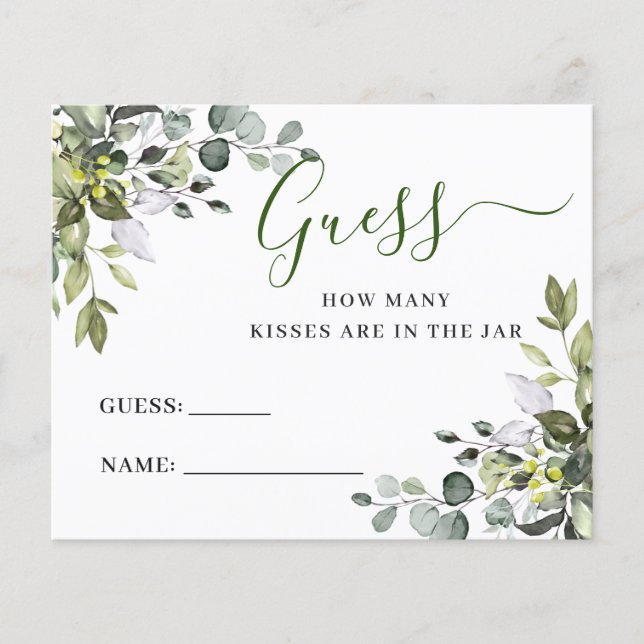 Elegante Eukalyptus rät wie viele Game Card Flyer (Vorne)