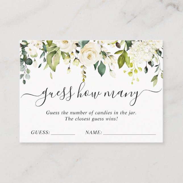 Elegante Eukalyptus rät wie viele Game Card Visitenkarte (Vorderseite)