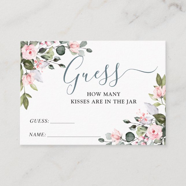 Elegante Eukalyptus rät wie viele Game Card Visitenkarte (Vorderseite)