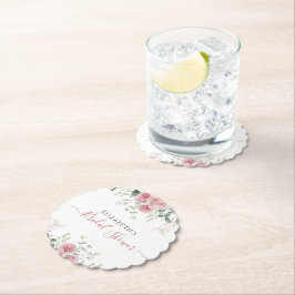 Elegante Eukalyptus & Roses Einladung Untersetzer