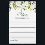 Elegante Eukalyptus White Rose Wünsche & Advice Ca<br><div class="desc">Eukalyptus Watercolor wünscht & berät Karte. Personalisieren Sie mit der Braut zu sein Name und Datum der Dusche. Für weitere Anpassungen klicken Sie bitte auf den Link "Weiter anpassen". Wenn Sie Hilfe benötigen,  kontaktieren Sie mich bitte.</div>