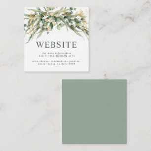 Elegante Eukalyptusblätter Hochzeits-Website RSVP Begleitkarte