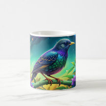 Elegante europäische Starling Tasse Nature's Iride