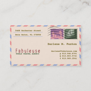 Elegante European Travel Business Card Visitenkarte