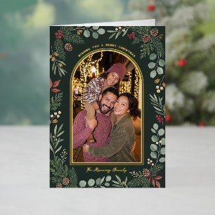 Elegante Evergreen-Botanik-Familienfotos