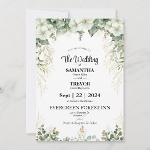 Elegante Ewigkeit Hochzeitstag Einladung