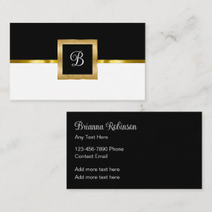 Elegante Executive-Monogramm-Geschäftskarten Visitenkarte
