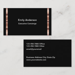 Elegante Executive Persönliche Concierge-Assistent Visitenkarte