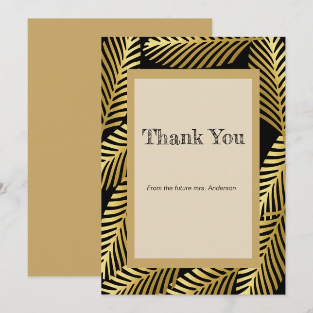 Elegante Exotic Golden Palm Blätter (Vorne/Hinten)