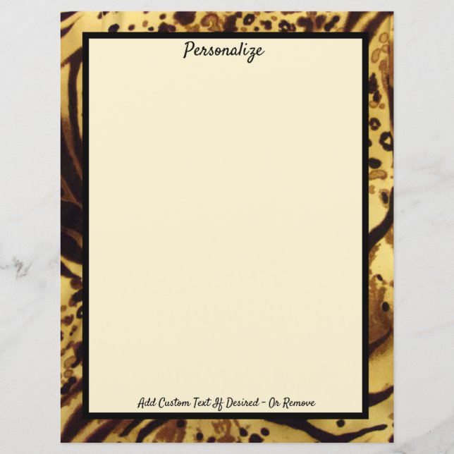 Elegante Exotic Tiger Skin Wild Animal Stationery (Vorderseite)
