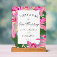 Elegante exotisch rosa Orchideen-Blume Hochzeit Wi