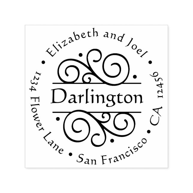 Elegante Extravagante Klassische Hochzeitsfeier Rü Permastempel (Design)