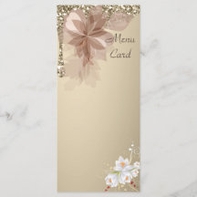 Elegante Extravaganza Wedding Menu Card