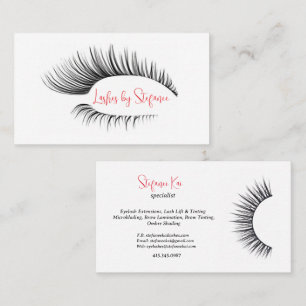 Elegante Eyelash-Erweiterungen/Tinting-Visitenkart Visitenkarte