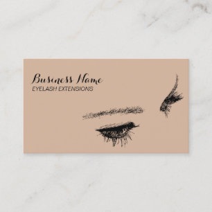 Elegante Eyelash Extensions Business Cards Visitenkarte