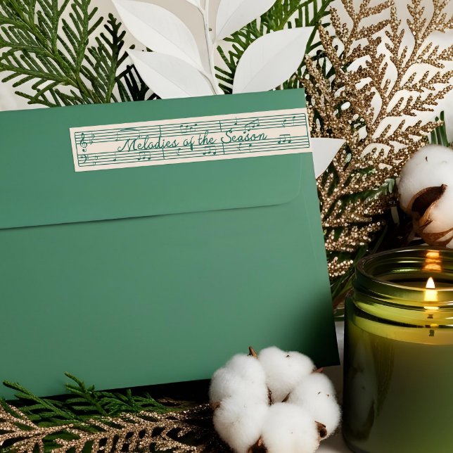 Elegante Fa La Christmas Carol Vintage Noten (Elegant Fa La La Carol Vintage Sheet Music Family Wrap Around Label)