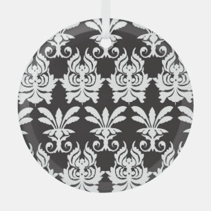 Elegante Fächer-Motive im goldenen Art Deco. Ornament Aus Glas