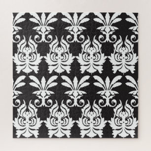 Elegante Fächer-Motive im goldenen Art Deco. Puzzle