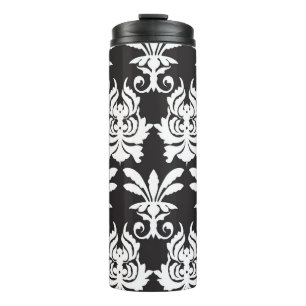 Elegante Fächer-Motive im goldenen Art Deco. Thermosbecher