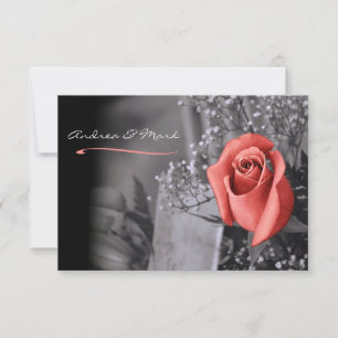 Elegante Fade Out Pfirsichfarben Schwarz-weiße Hoc Einladung