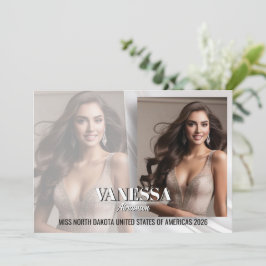 Elegante Fade Pageant Autograph Comp Card Feiertagskarte