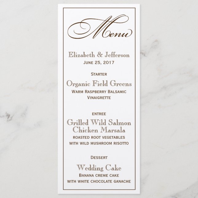 Elegante Faith Hope and Liebe Wedding Menu Card Menükarte (Vorderseite)