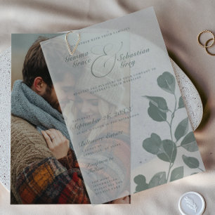 Elegante Fall Botanische Sage Overlay Hochzeit