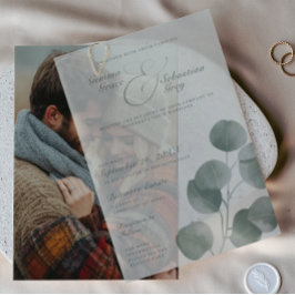 Elegante Fall Botanische Sage Overlay Hochzeit