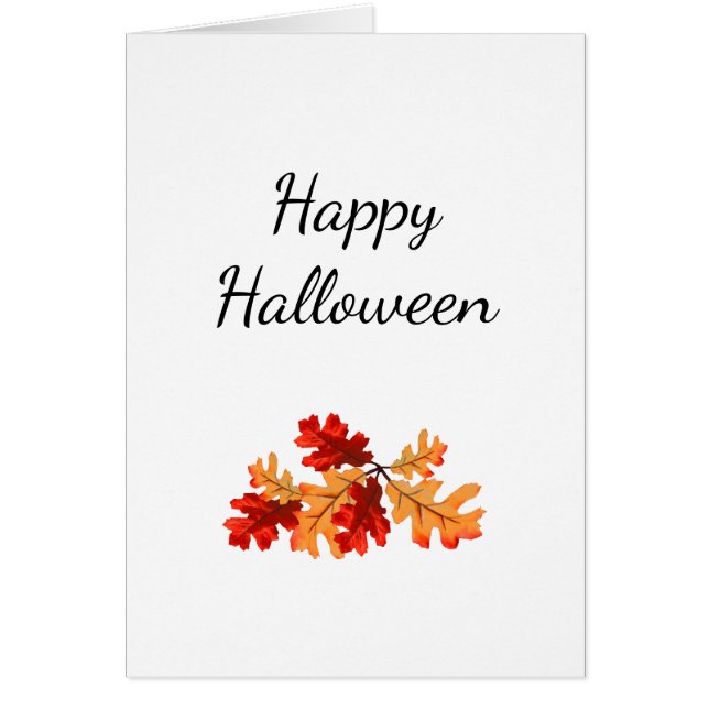 Elegante Fall Foliage Simple Halloween Card (Vorne)