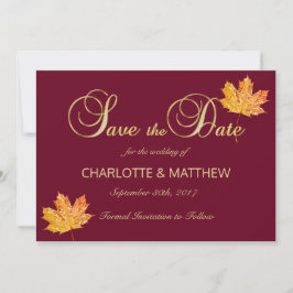 Elegante FALL in LIEBE Burgund Marsala Wedding Save The Date