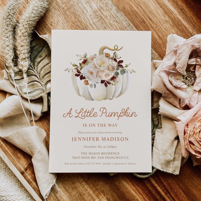Elegante Fall Pumpkin Baby Shower Einladung (Von Creator hochgeladen)