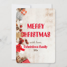 elegante Familie Christmast anpassen Feiertagskarte