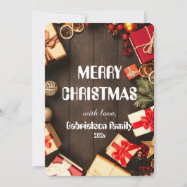 elegante Familie Christmast anpassen Feiertagskarte