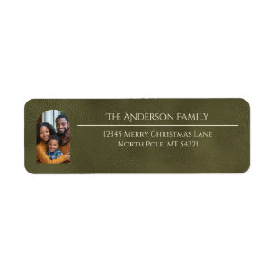 Elegante Familienfoto-Adresse mit Bogenmuster und