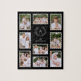 Elegante Familienfotomosaik Puzzle