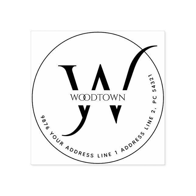 Elegante Familienname-Rücksendeadresse Gummistempel (Prägung)