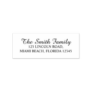Elegante Familienname-Rücksendeadresse Gummistempel