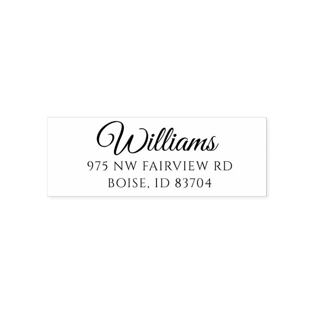 Elegante Familienname-Rücksendeadresse Permastempel (Design)