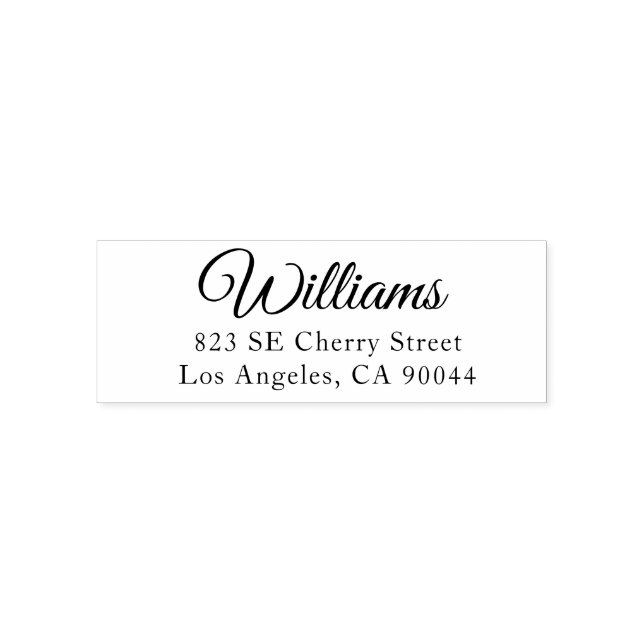 Elegante Familienname-Rücksendeadresse Permastempel (Design)