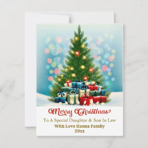 Elegante Familienweihnachtsgeschenke I Weihnachtsb Feiertagskarte