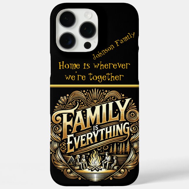 Elegante Family Beach Campfire Gold Szene Case-Mate iPhone Hülle (Rückseite)